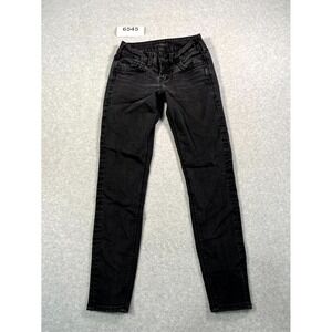 Silver Jeans Suki Ankle Skinny Jeans Womens 25x27 Black Denim Cotton Stretch